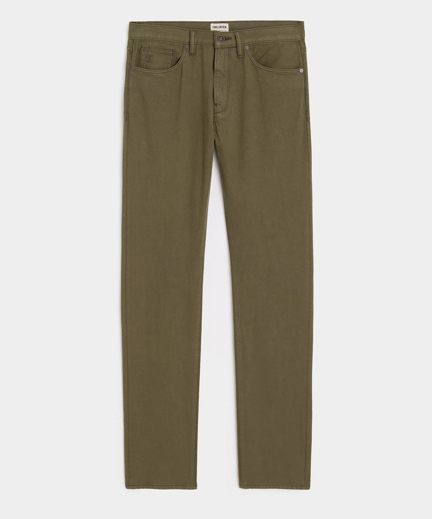 Slim Garment-Dyed Jean in Olive - 1