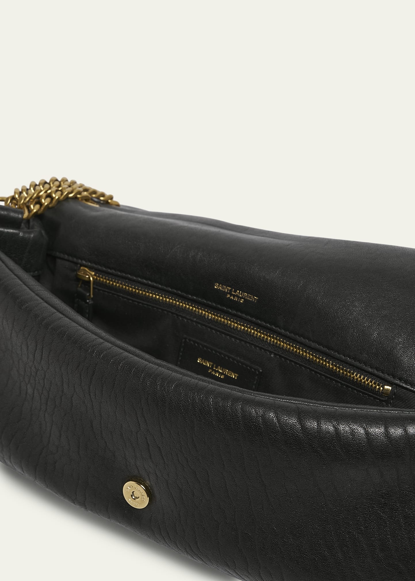 Calypso Medium YSL Shoulder Bag in Lambskin Leather - 4