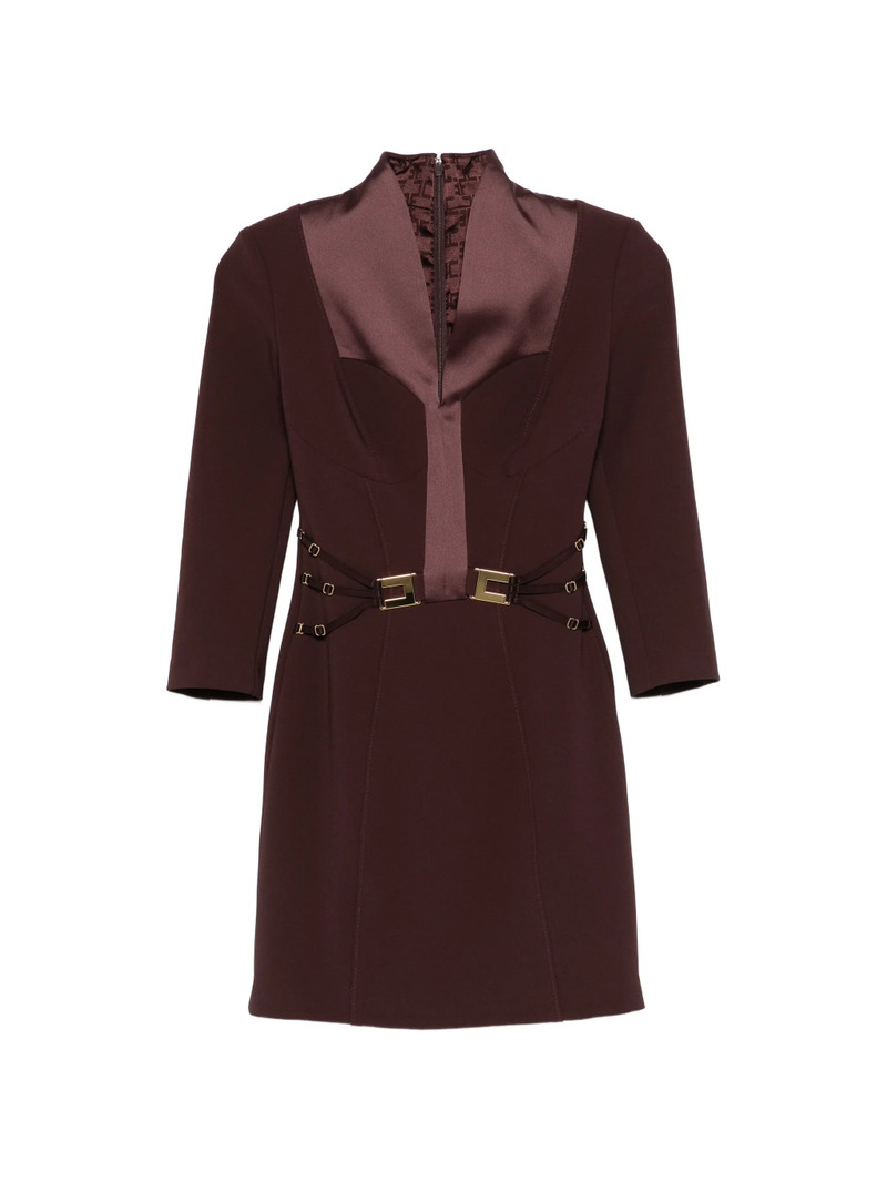 Elisabetta Franchi Buckle Detail Mini Dress 1