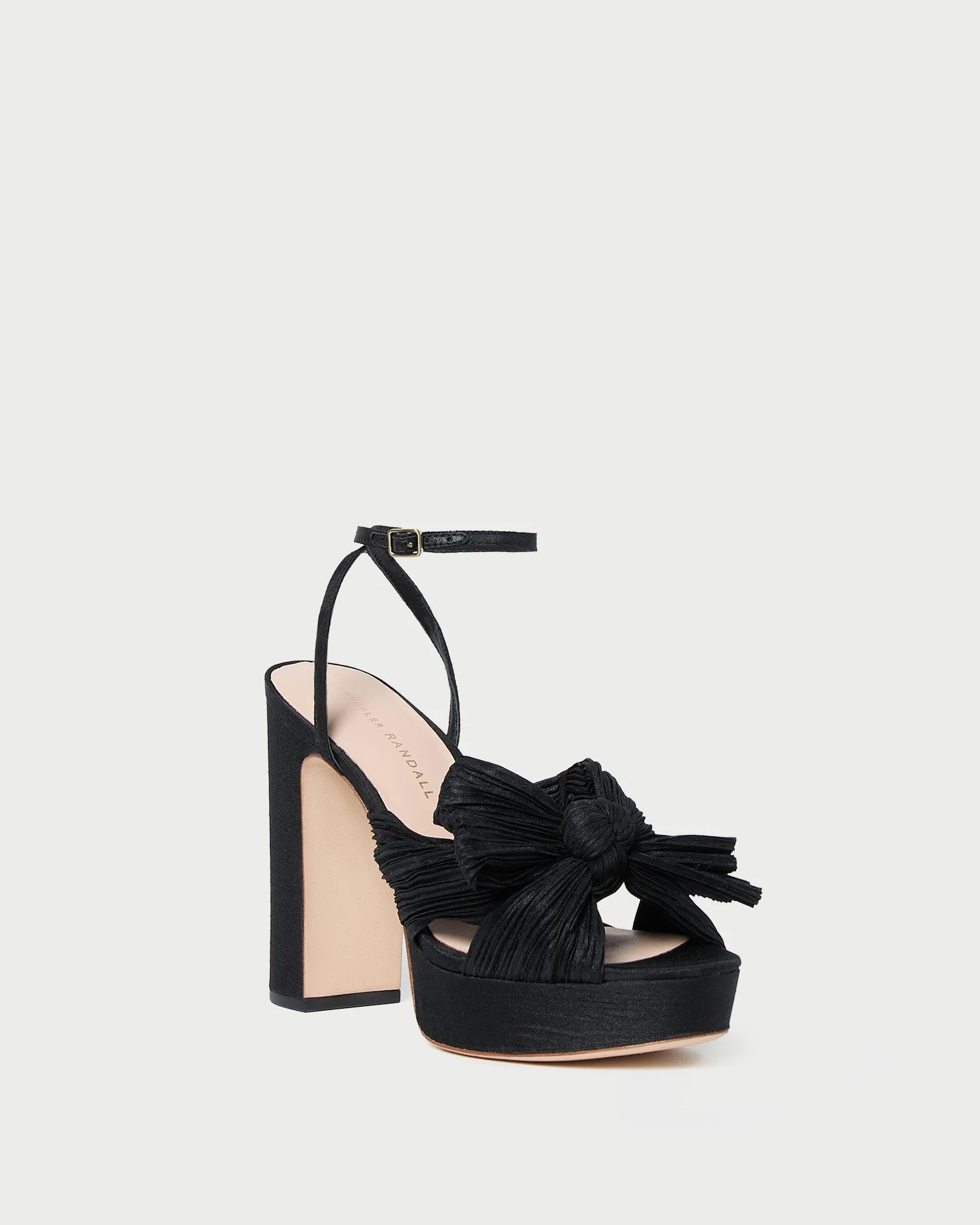 Natalia Black Platform Bow Heel - 1