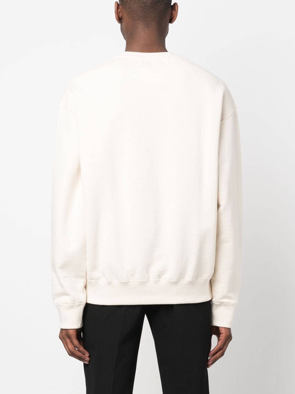 logo-print crew neck sweatshirt - 4
