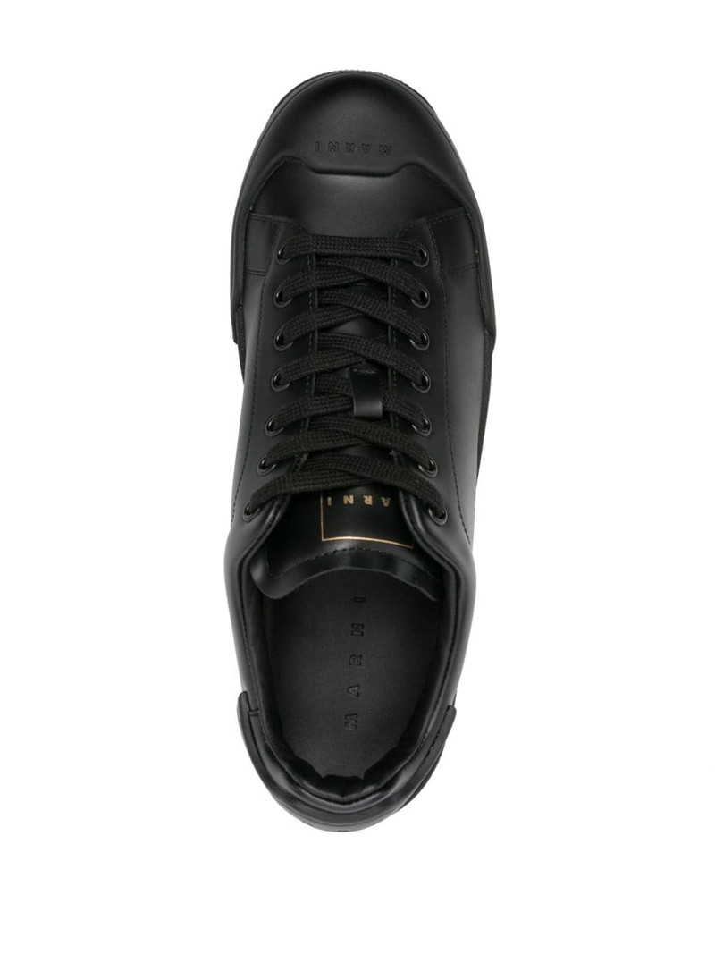 logo-debossed leather sneakers 4
