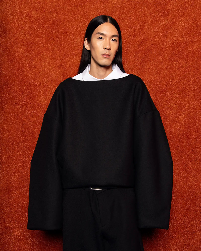 BOAT NECK JUMPER BLACK WOOL 5