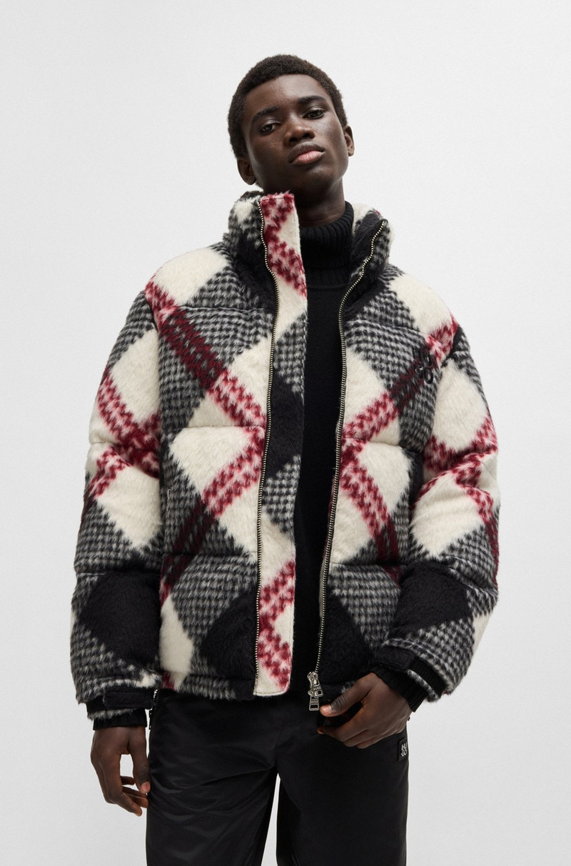 SLIM-FIT PUFFER JACKET WITH CHECK PATTERN 2