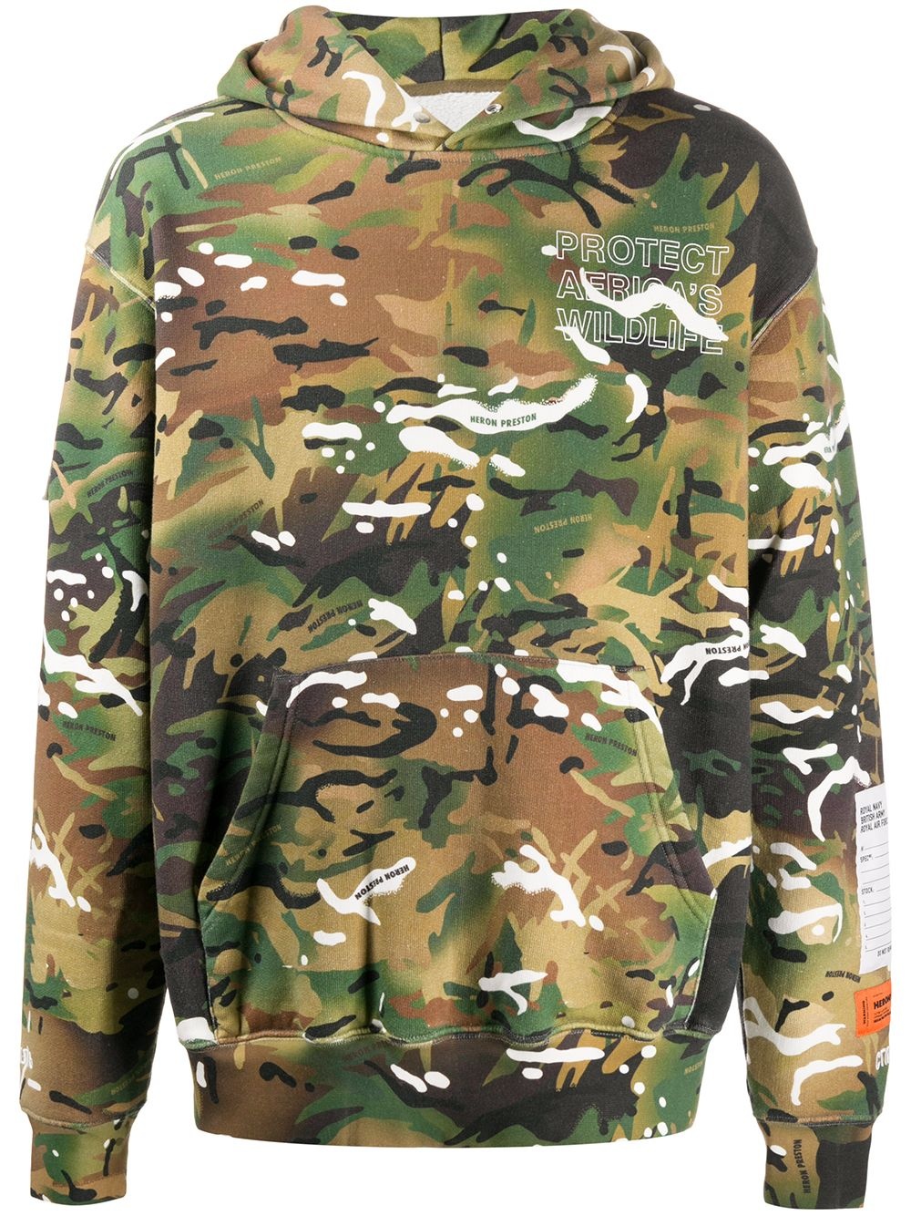 camouflage cotton hoodie - 1