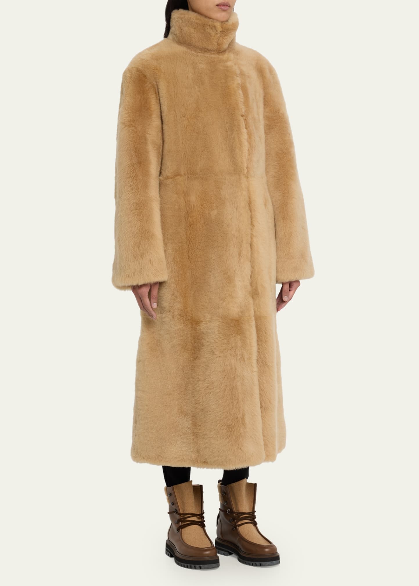 Mid Shearling Coat - 4