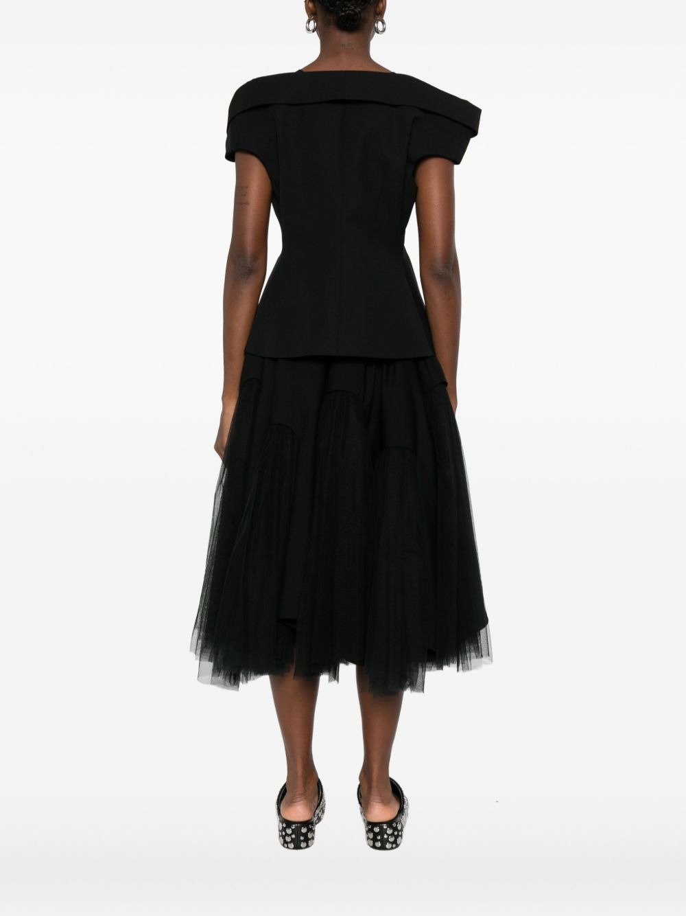 off-the-shoulder fitted jacket - 4