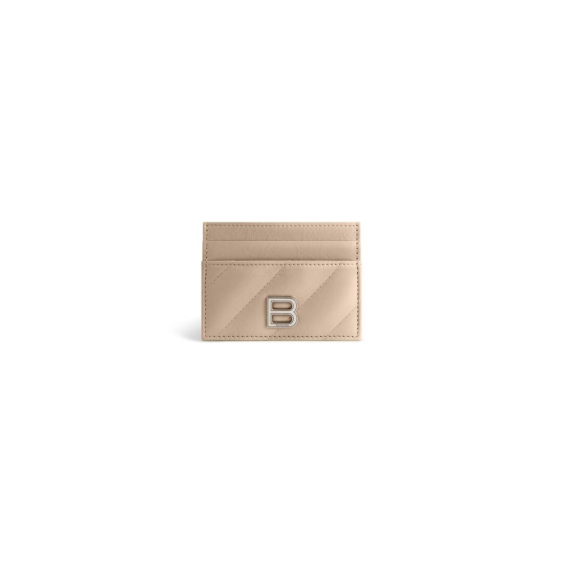 Women's Crush Card Holder Quilted  in Beige - 1