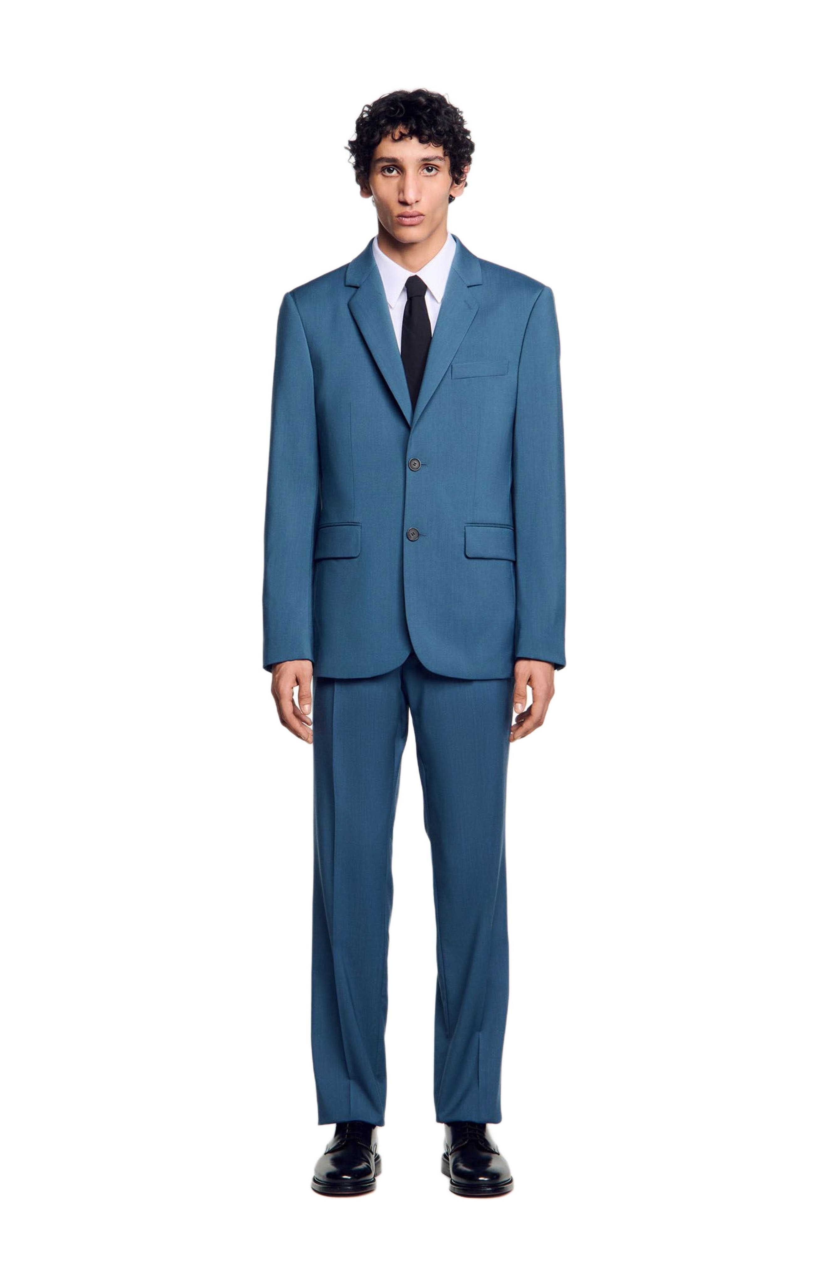 SANDRO Wool suit jacket in Thunderstorm Blue at Nordstrom - 6