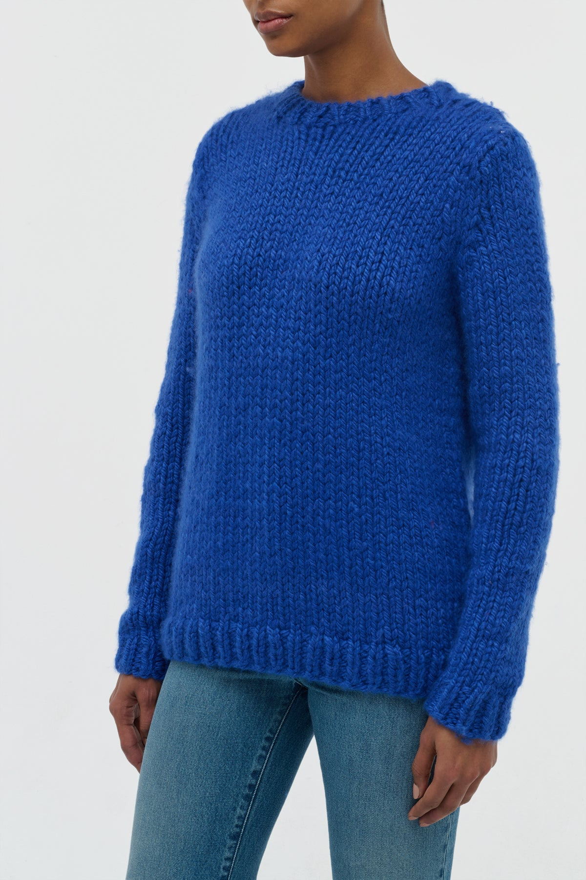 Poros Knit Sweater in Cobalt Cashmere - 3