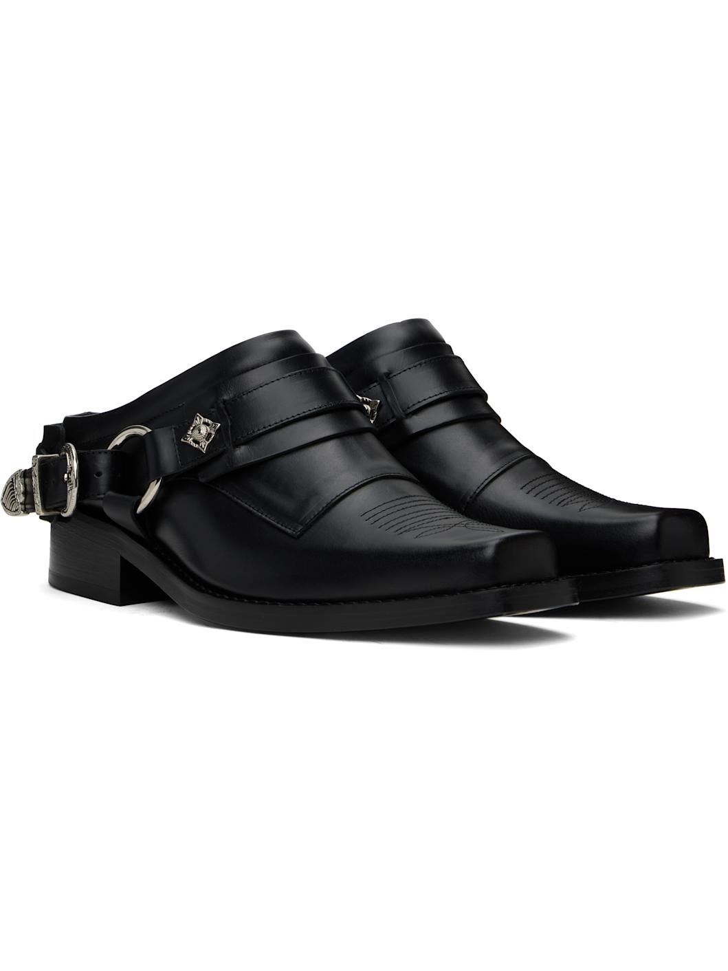 Black Western Mules - 4