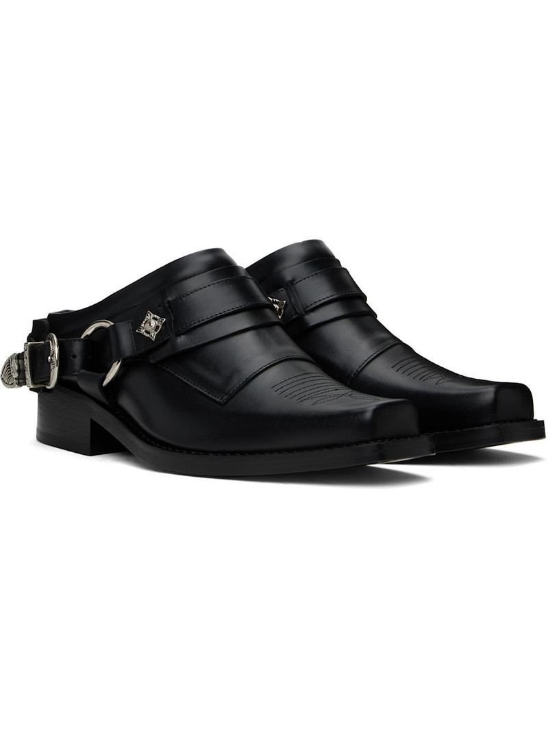 Black Western Mules 4
