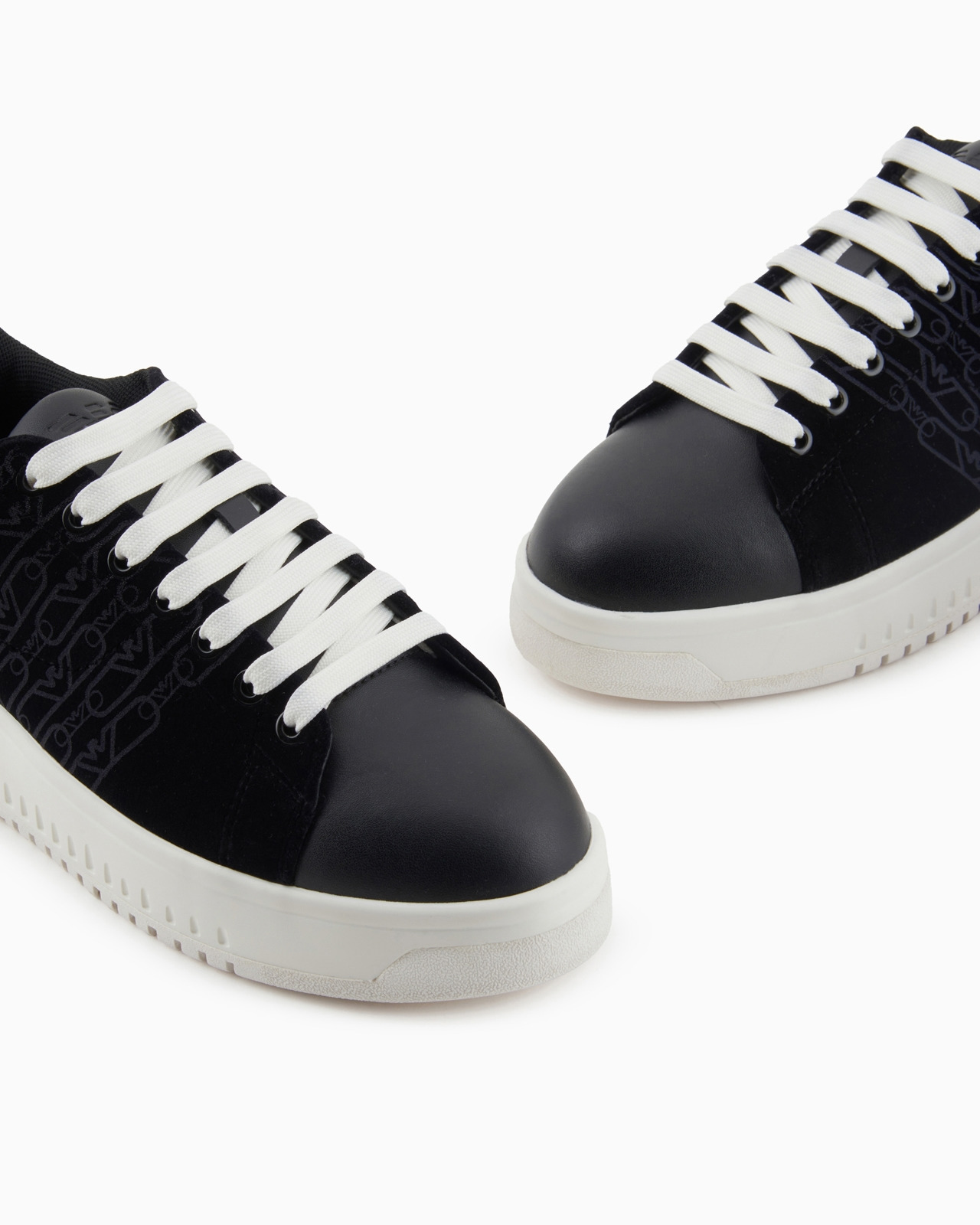 Monogram velvet sneakers - 5