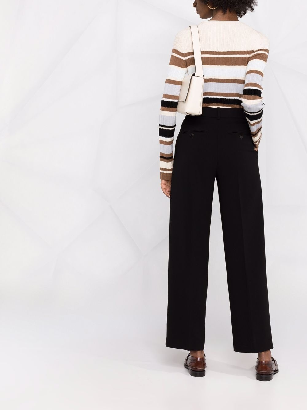 straight-leg high-waisted trousers - 6
