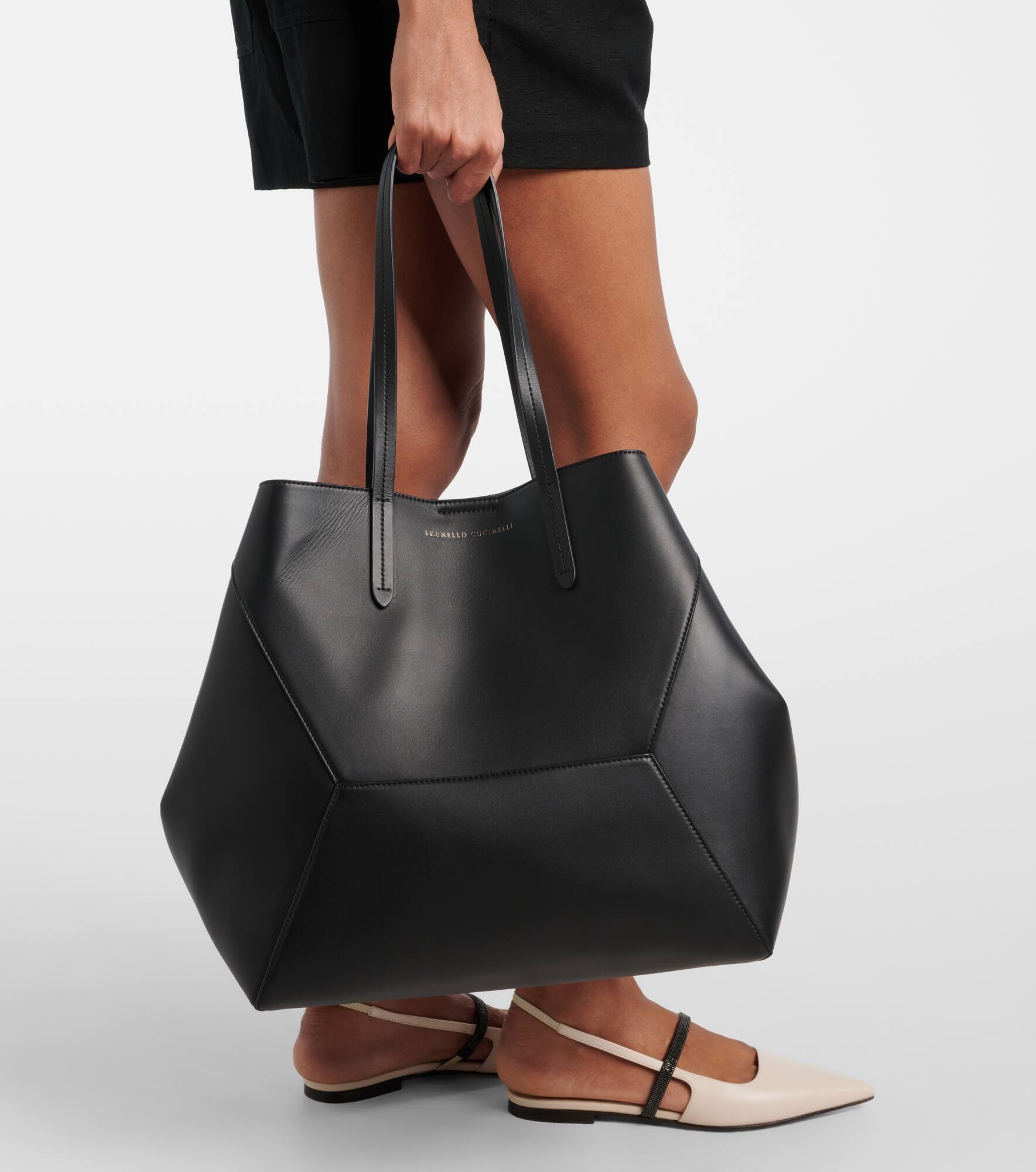 BC Duo Large leather tote bag - 7
