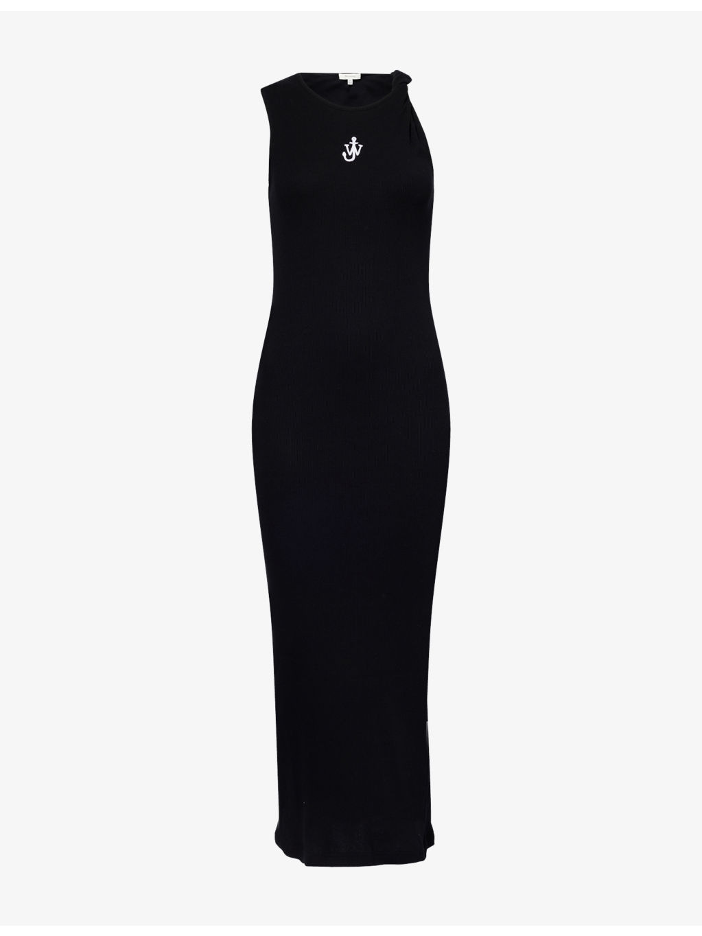 Anchor Embroidery Twisted-Strap Cotton-Jersey Midi Dress - 1