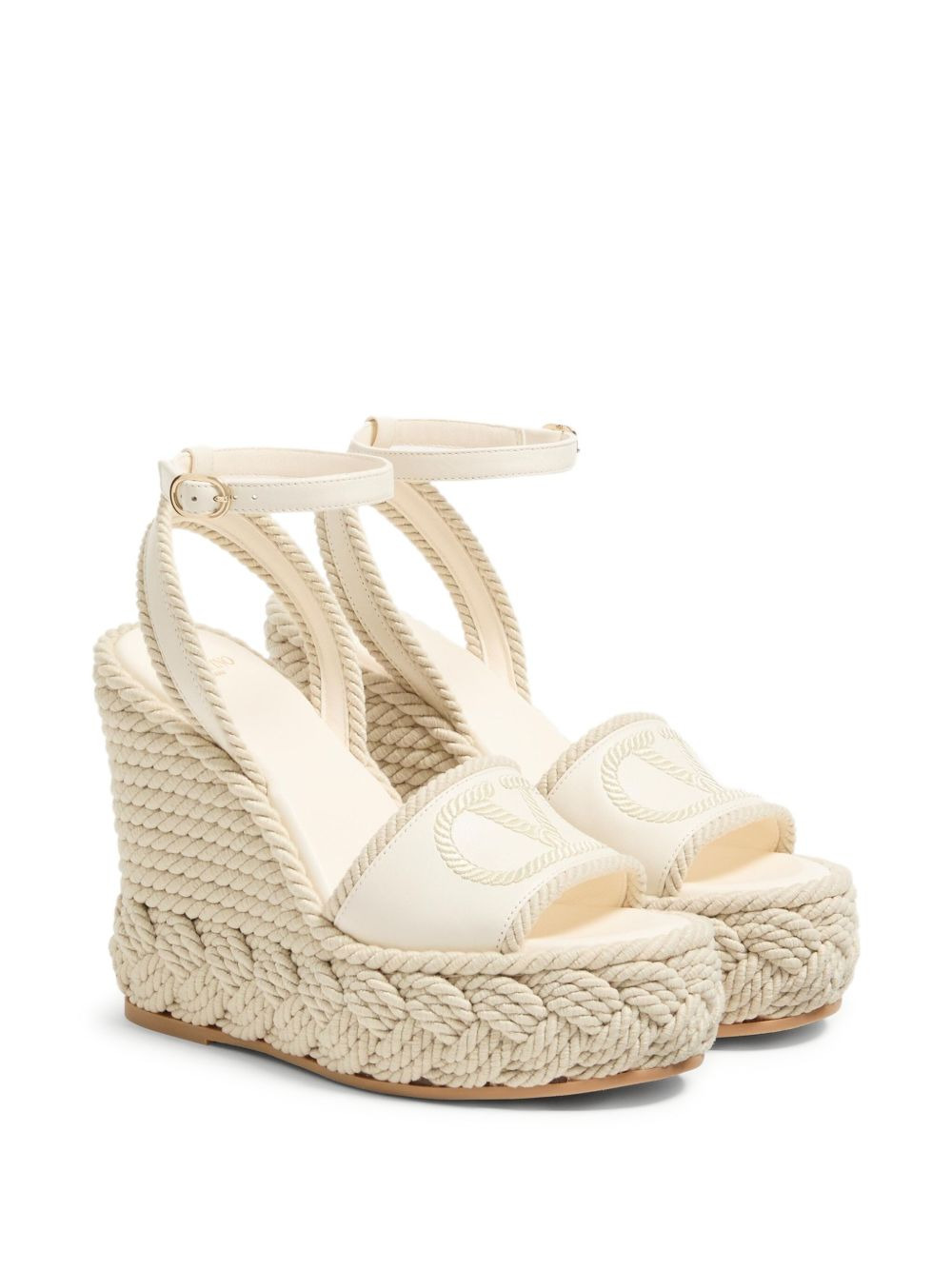 130mm VLogo Torchon wedge espadrilles - 2