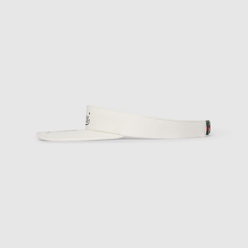 GUCCI Printed cotton canvas visor outlook