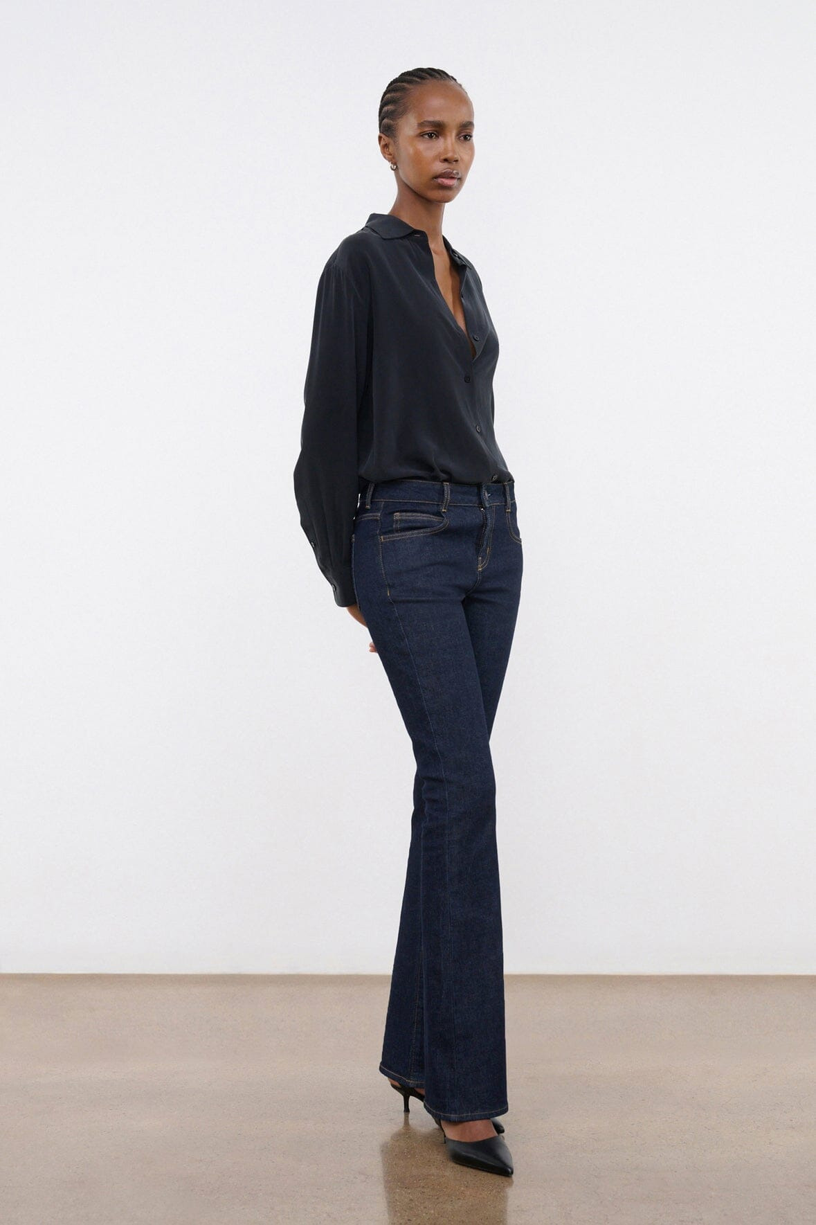 STAUD KYLE STRETCH FLARE JEAN INDIGO - 3