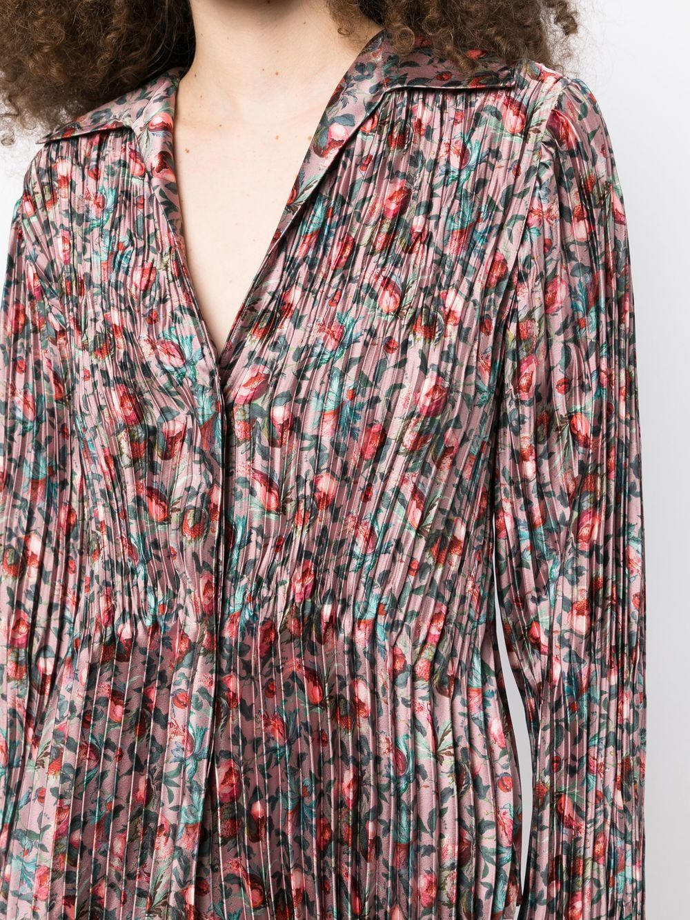 berry blooms pleated shirt - 5