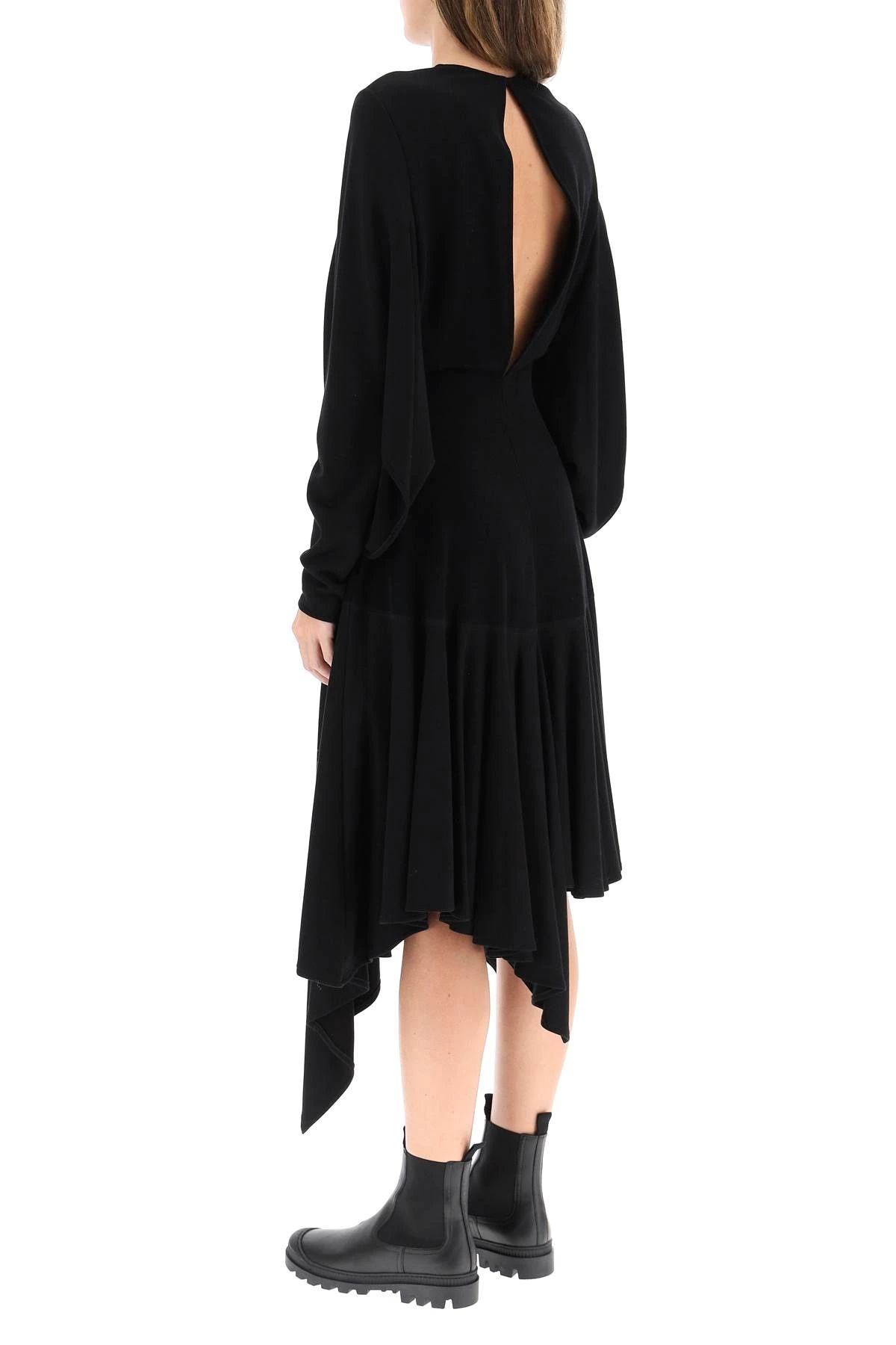 ASYMMETRIC MIDI DRESS - 4