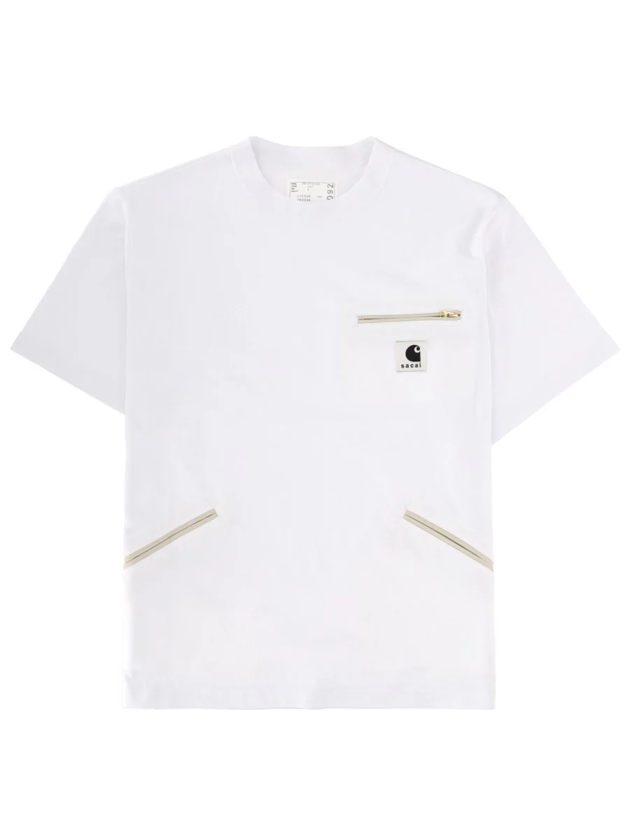 COTTON T-SHIRT SACAI X CARHARTT WIP - 1