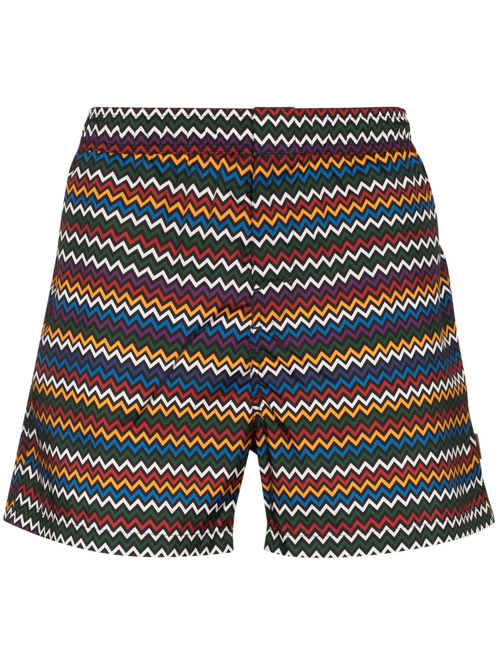 stripe pattern swimming shorts - 1