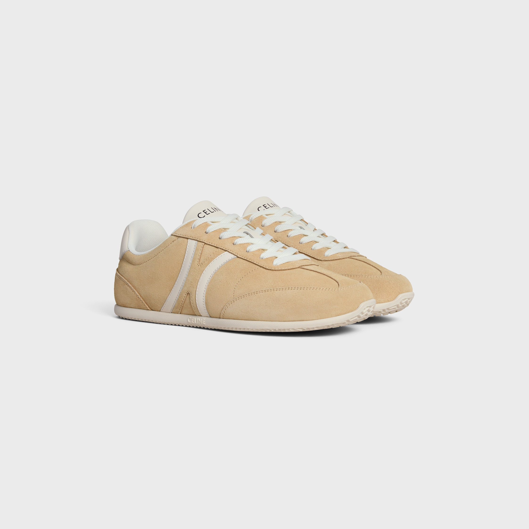 CELINE JOGGER - LOW LACE-UP SNEAKER IN SUEDE CALFSKIN AND CALFSKIN - 2