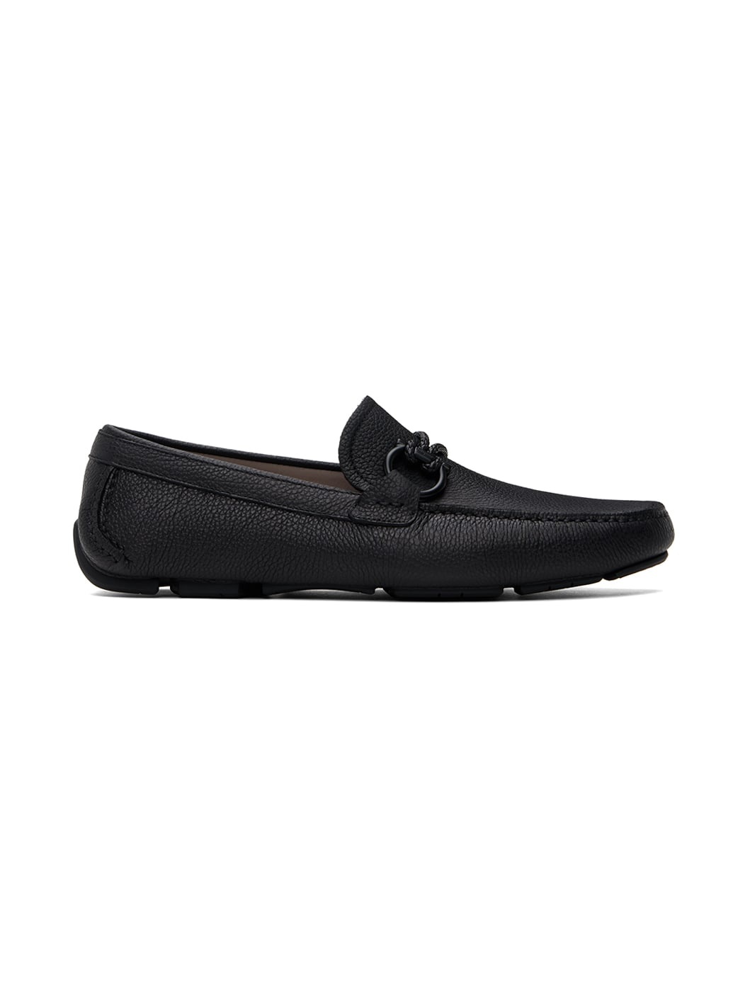 FERRAGAMO Black Driver Loafers ssense REVERSIBLE