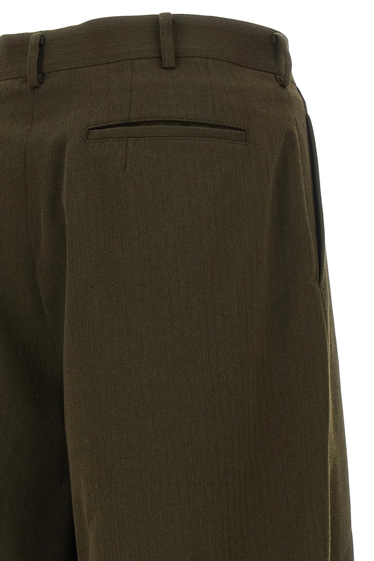Herringbone wool pants - 4