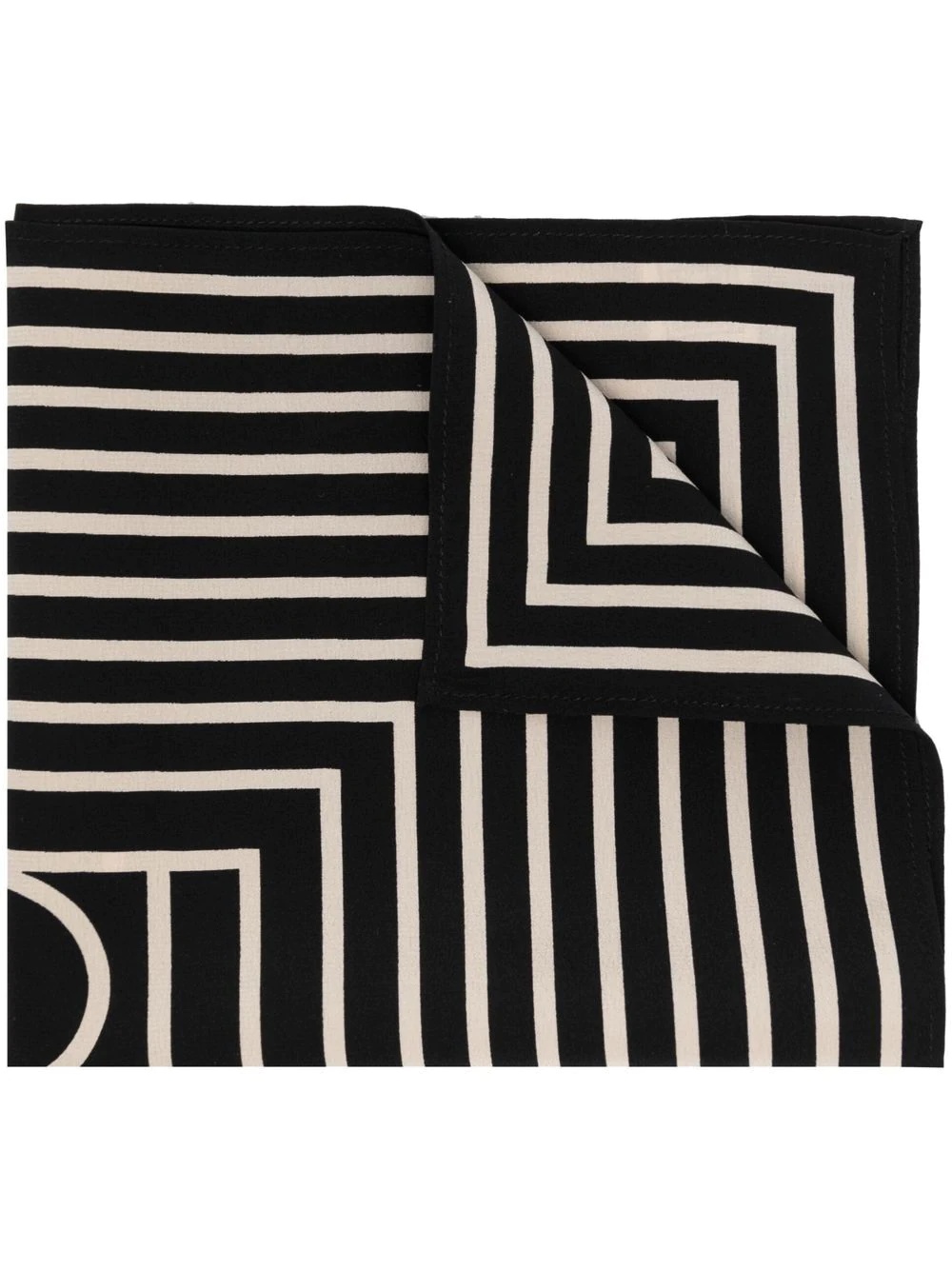 striped silk foulard - 1