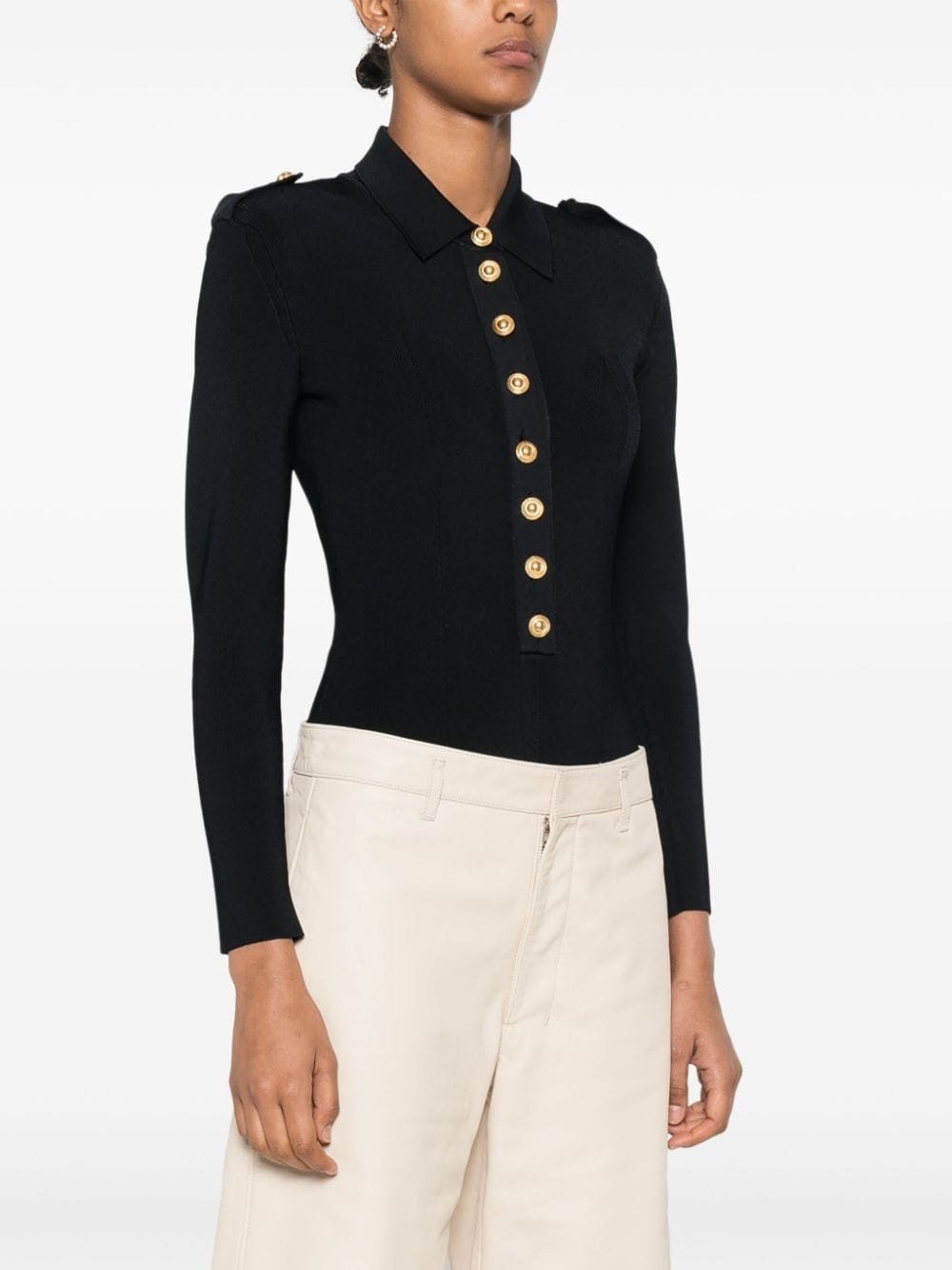ribbed-knit bodysuit - 3