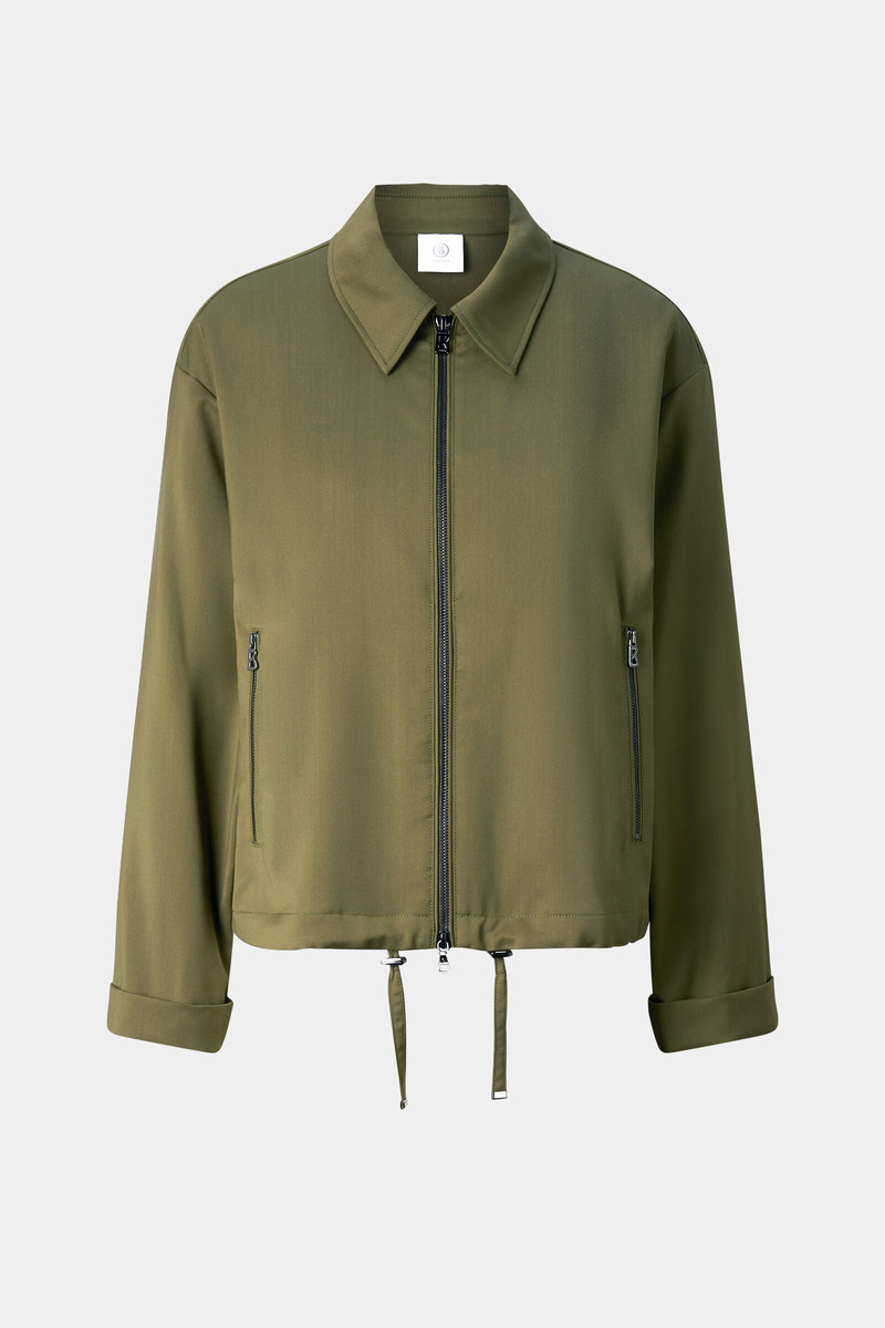 Elody Virgin Wool Blouse in Olive 1