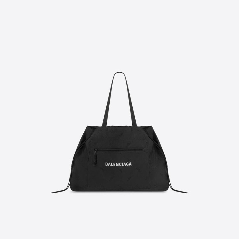 Men's Expandable Tote Bag in Black/white 1
