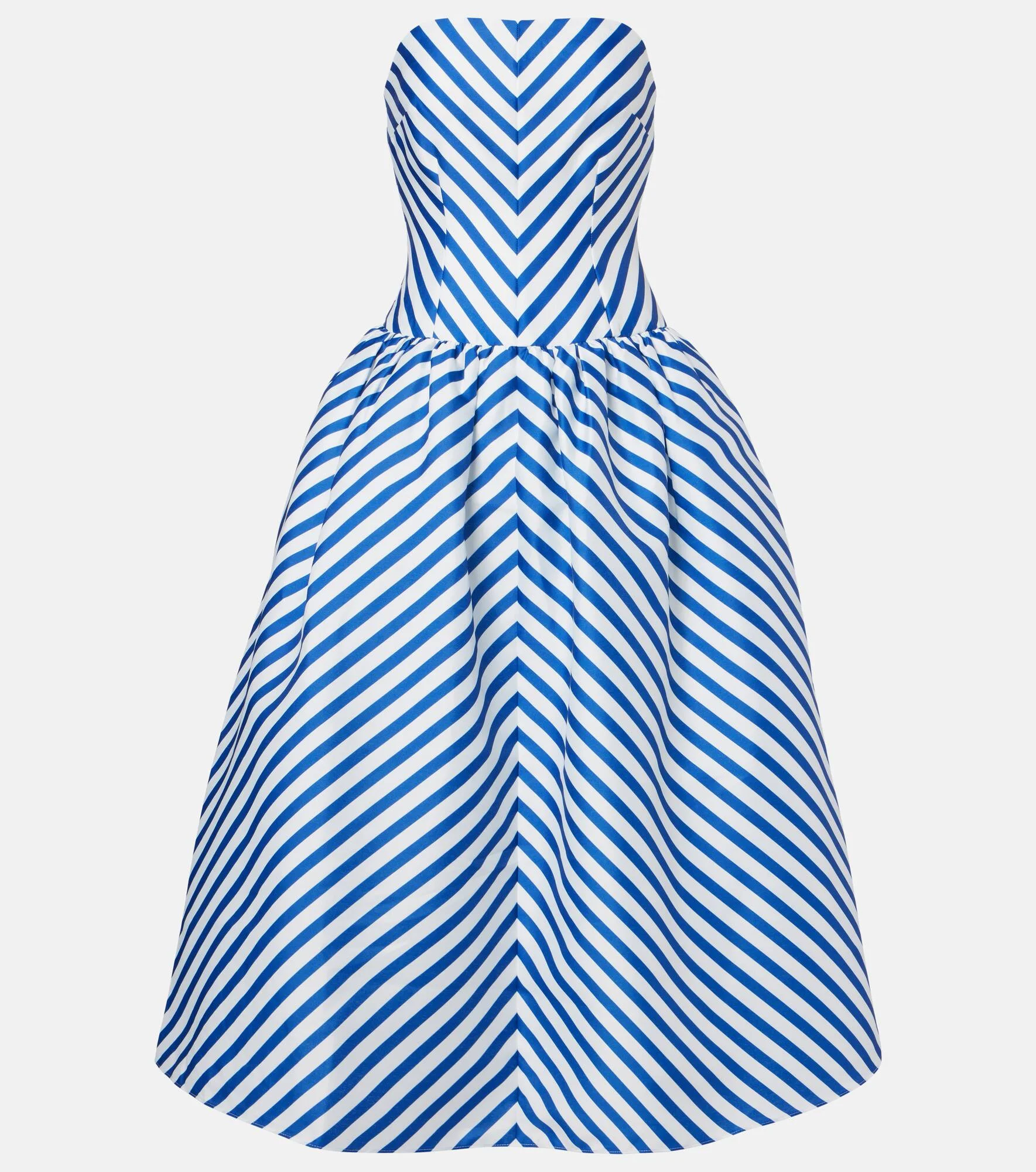 Striped taffeta bustier dress - 1