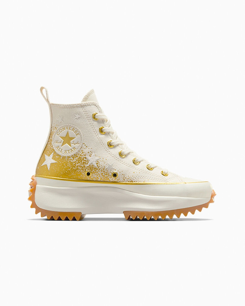 Run Star Hike Platform Gold & Embroidered Stars - 1