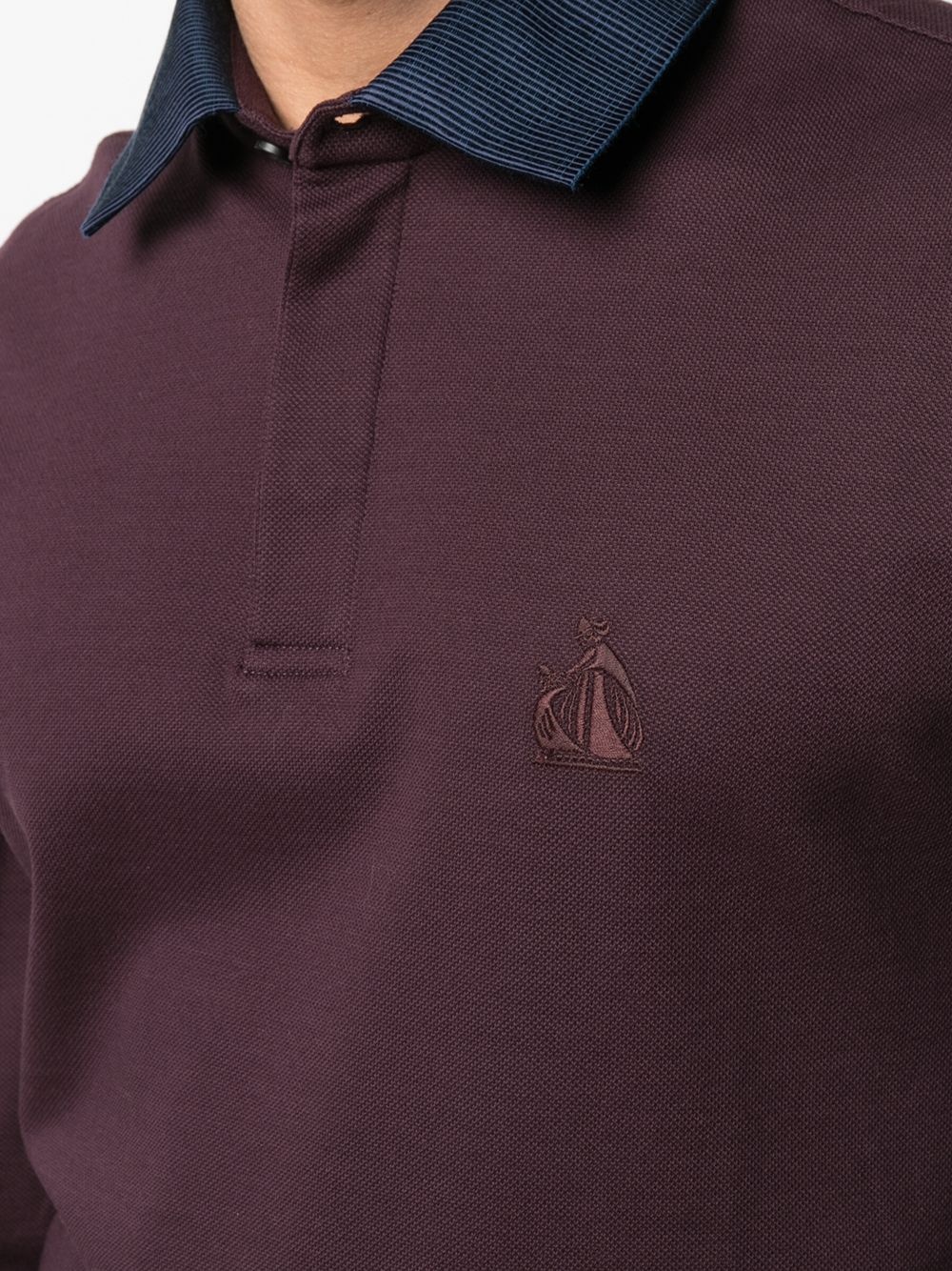 logo embroidered polo shirt - 5