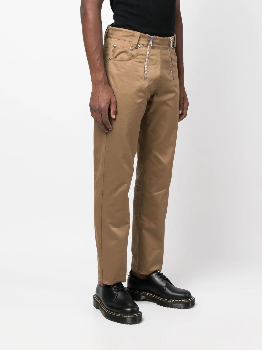 double-zip straight-leg jeans - 3