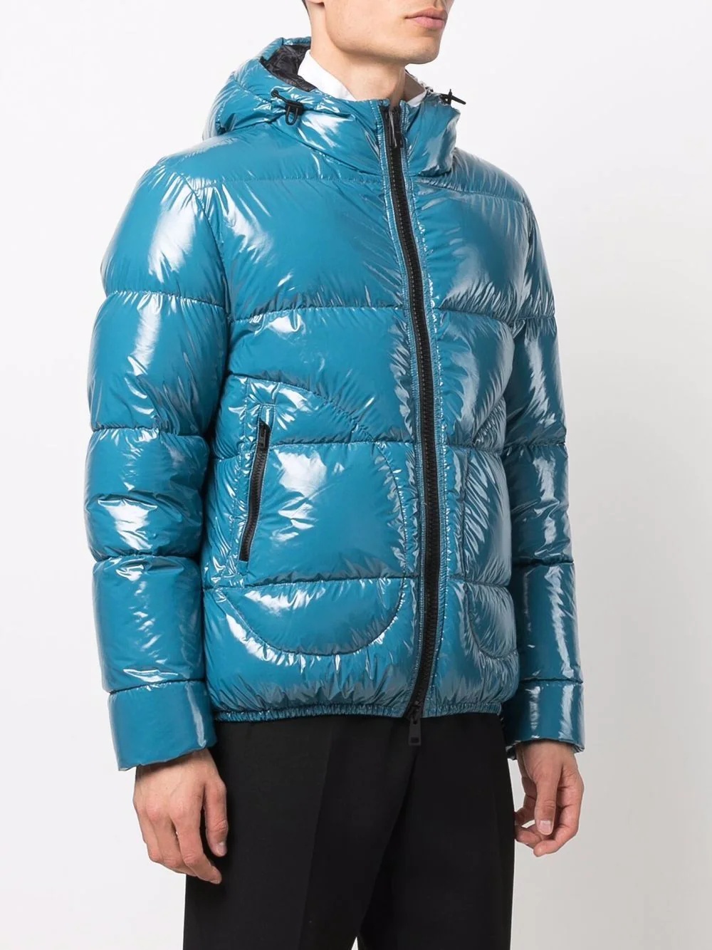 glossy puffer down jacket - 3