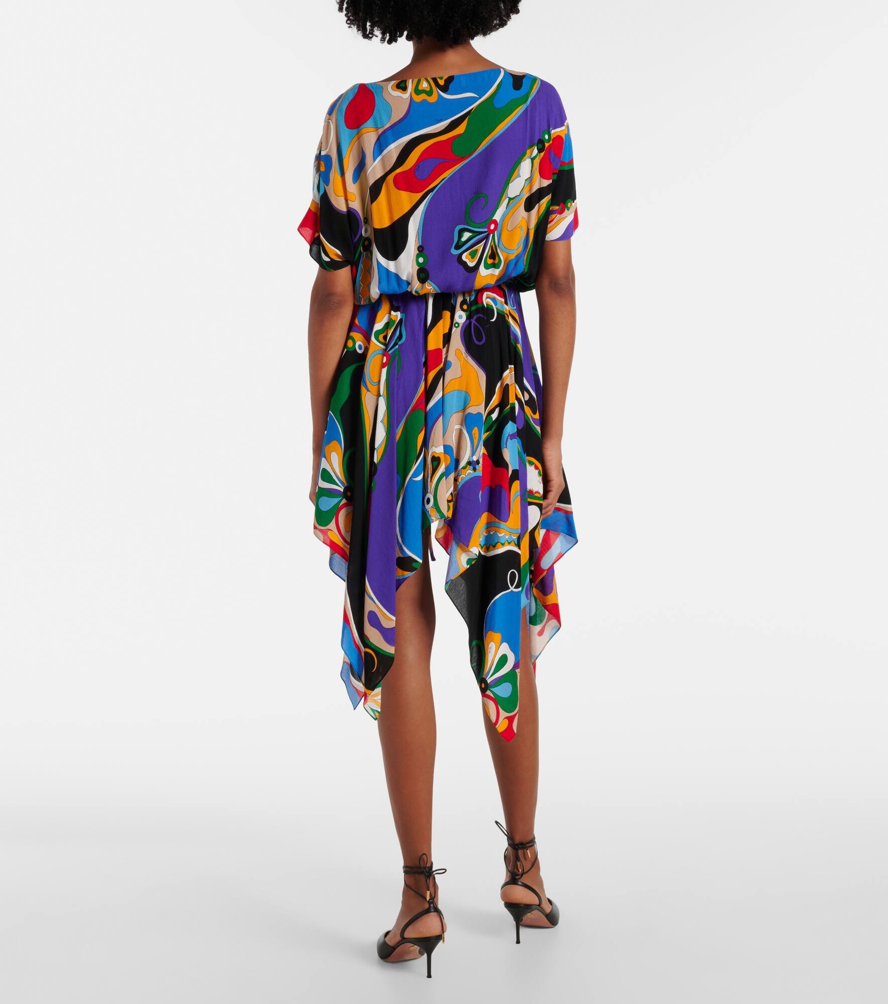 Orchidee asymmetric minidress - 3