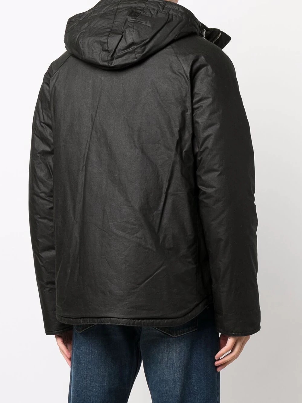 flap pockets hooded jacket - 4