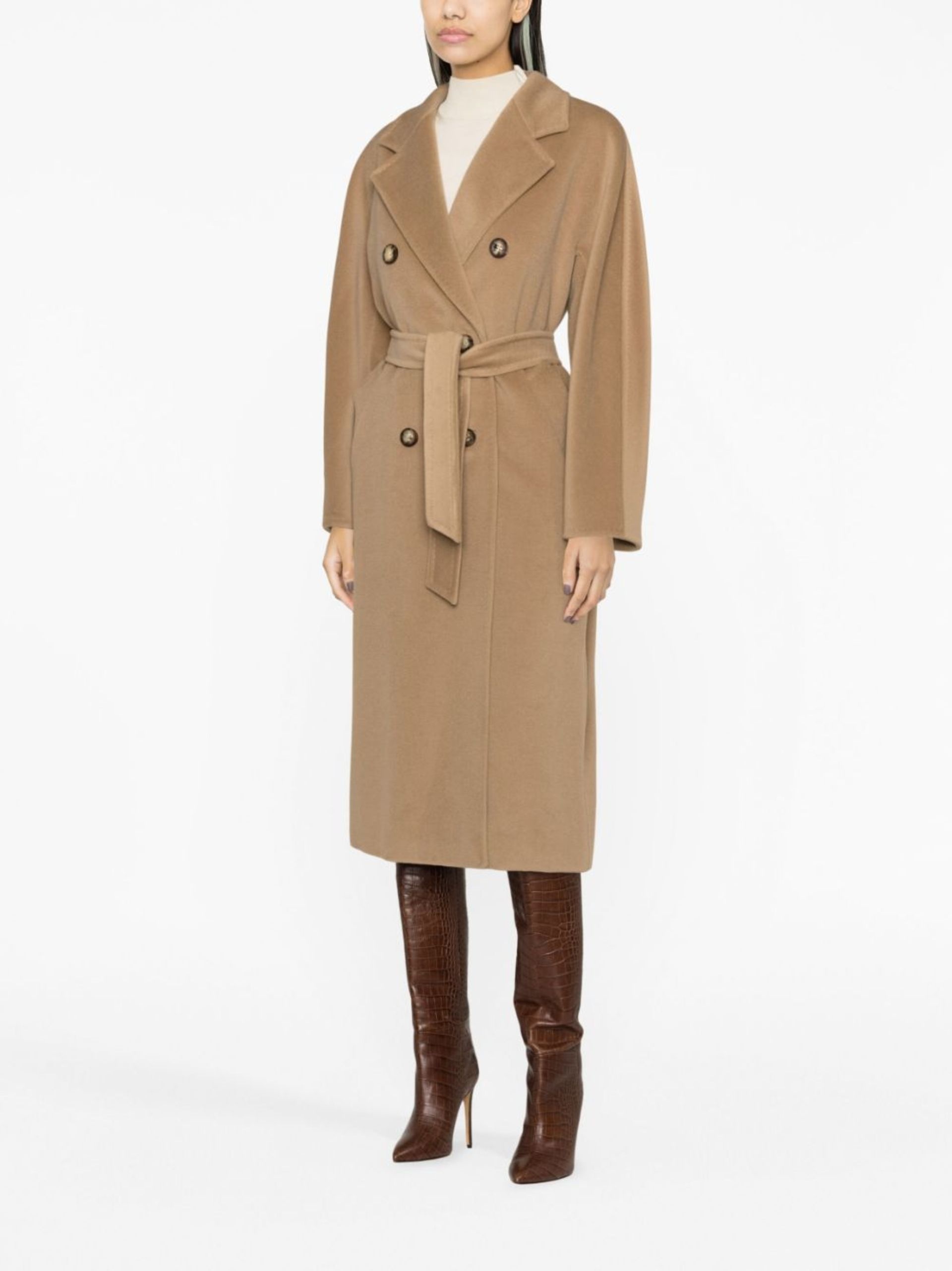 Brown Madame Belted Coat - 3