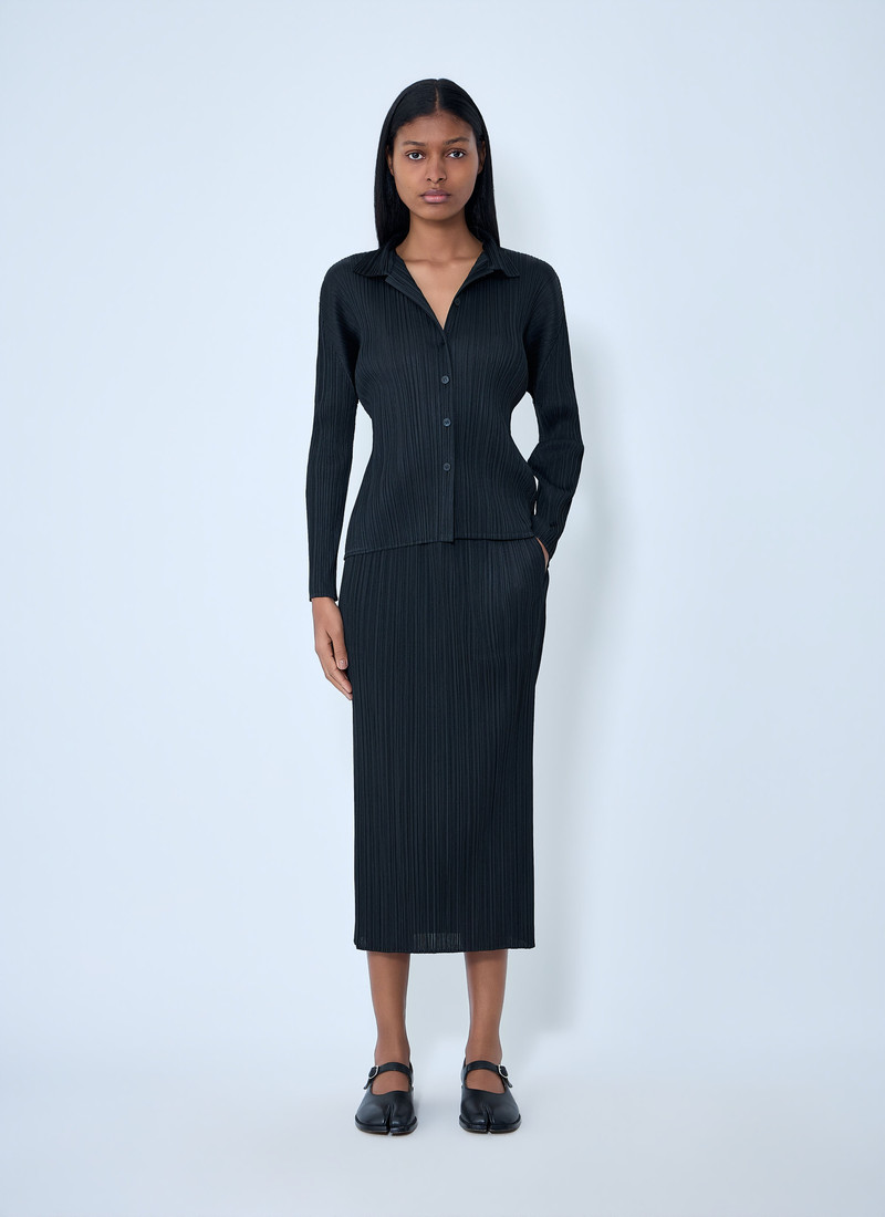 Pleats Please Issey Miyake Pleated Midi Skirt outlook