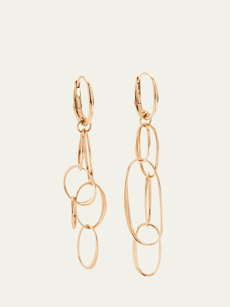 18k Rose Gold Oval-Link Earrings 1