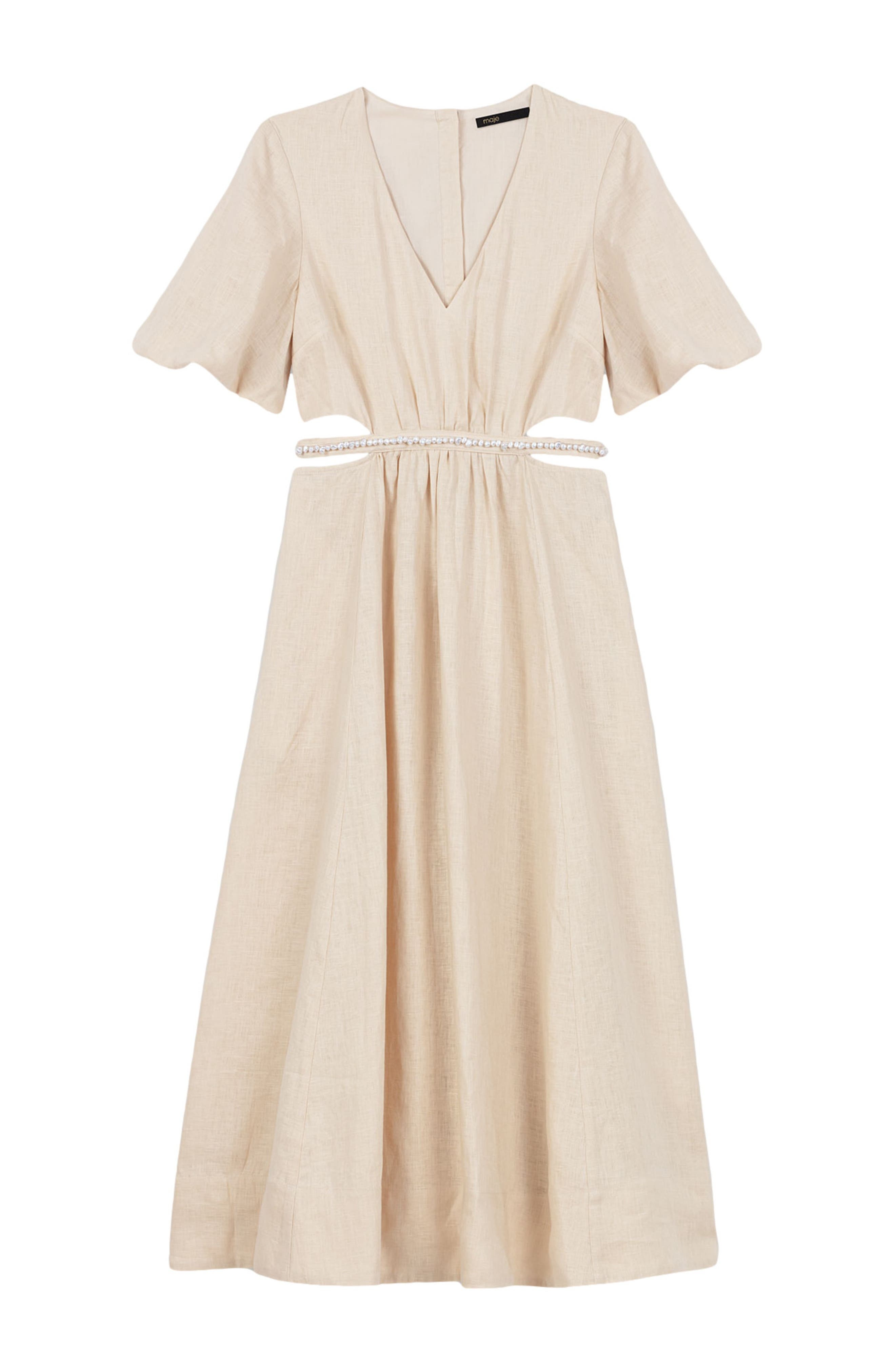 maje Linen maxi dress in Beige at Nordstrom - 6
