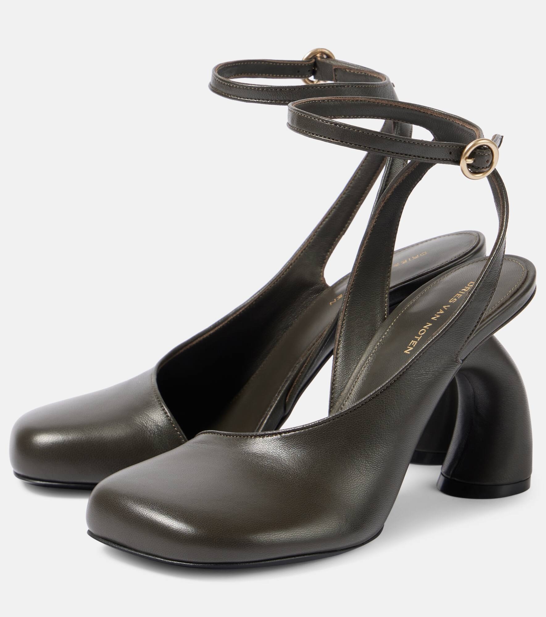 Leather slingback pumps - 4