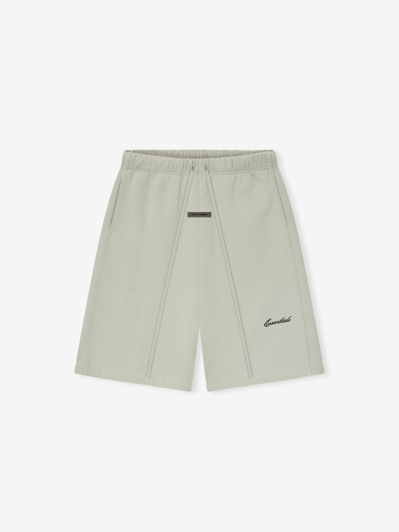 Relaxed Fleece Sweatshort With Piping - 1