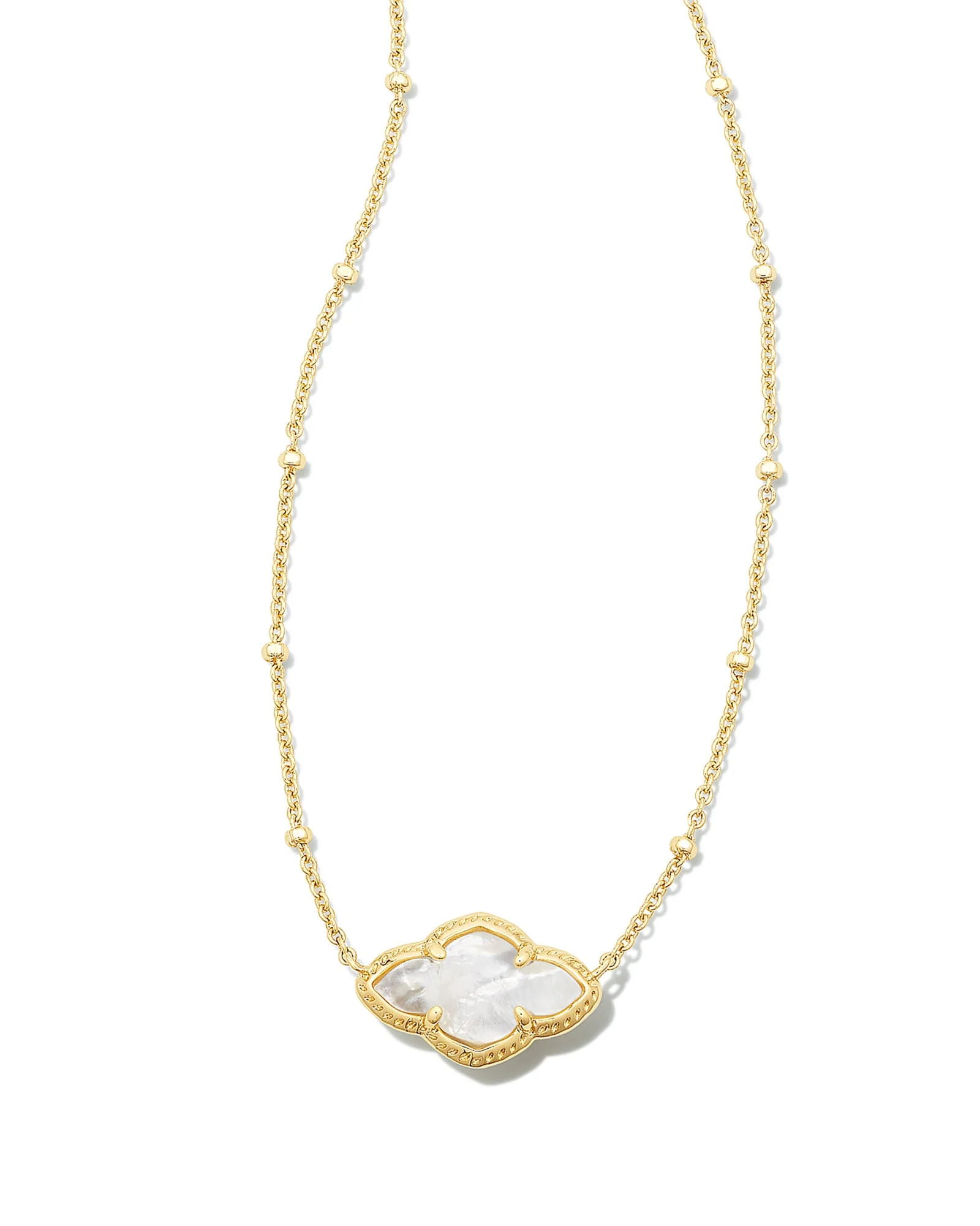 Pattern Fendy KENDRA SCOTT Abbie Gold Pendant Necklace in Ivory Mother-of-Pearl ...