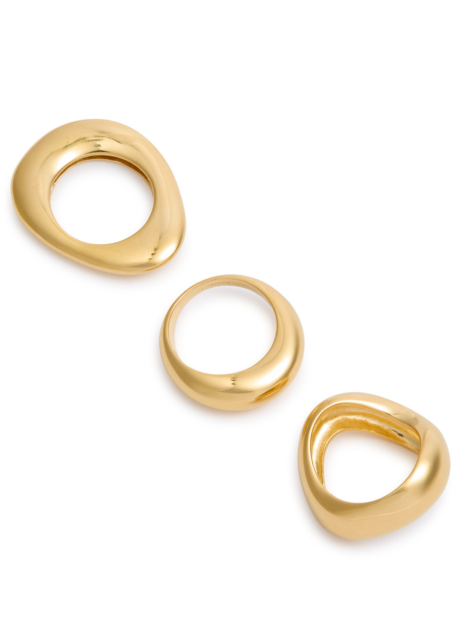 Completedworks Post-capital 14kt Gold-plated Rings - 4