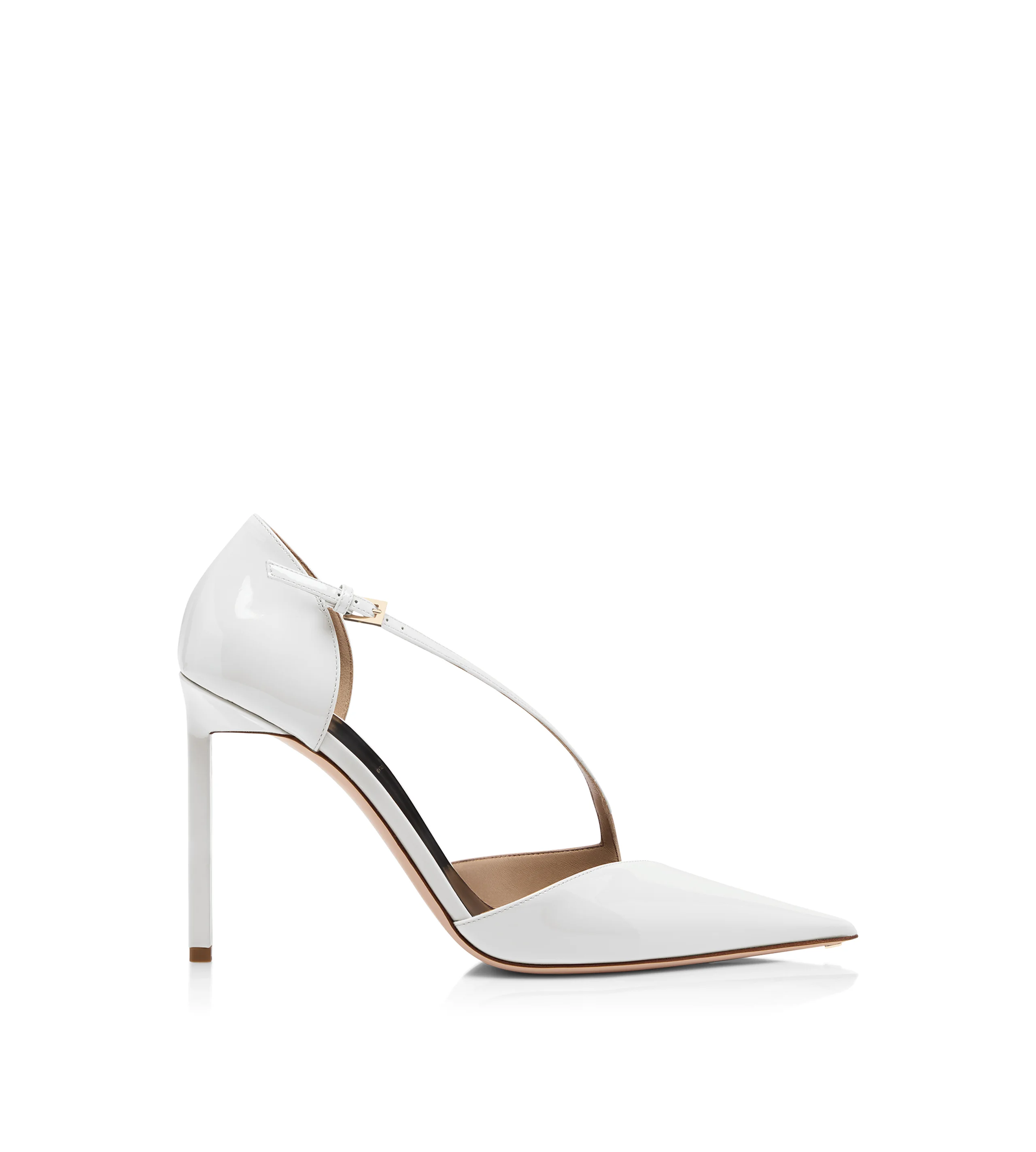 PATENT LEATHER ASYMMETRIC PUMP - 1
